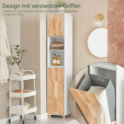 SoBuy | Bad Hochschrank | Badschrank | Wäscheschrank | Badmöbel | BZR74-W