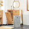SoBuy | Wäscheschrank mit ausklappbarem Wäschesack | Badschrank | Wäschekorb | Natur | BZR97-N