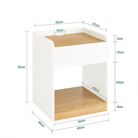 SoBuy | Nachttisch | Boxspringbett | Beistelltisch | Sofatisch | Nachtschrank | FBT128-WN