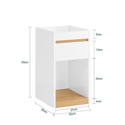 SoBuy | Nachttisch | Boxspringbett | Sofatisch | Beistelltisch | Nachtkommode | Weiß | FBT137-W