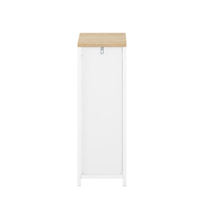 SoBuy | Nachttisch schmal Beistelltisch | mit 2 Schubladen Weiß | 20x60x35cm | FBT149-WN