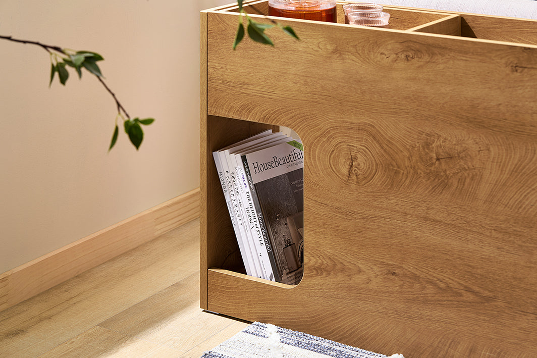 SoBuy | Nachttisch | Beistelltisch | Sofatisch | Schrank für Büro Natur | FBT158-N