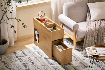 SoBuy | Nachttisch | Beistelltisch | Sofatisch | Schrank für Büro Natur | FBT158-N