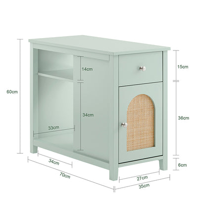 SoBuy | Druckertisch | Druckerständer | Schrank für Büro | Beistelltisch | Grün | FBT159-GR