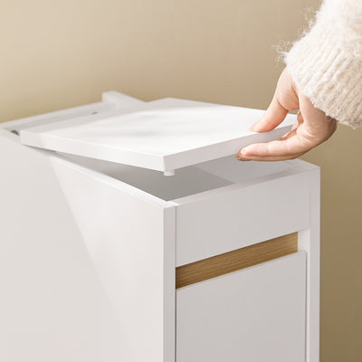 SoBuy | Nachttisch Beistelltisch Sofatisch Teetisch | Weiß-Natur | 20x60x35 cm | FBT163-WN