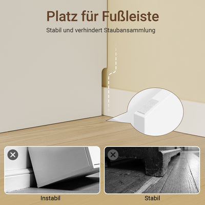 SoBuy | Nachttisch Beistelltisch schmal | mit Mehrfachsteckdosen | Weiß-Natur | 22x60x34cm | FBT178-E-WN