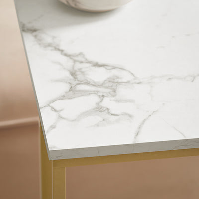 SoBuy | Beistelltisch | Pflegetisch mit goldenem Metallgestell | Couchtisch Sofa | FBT87-G