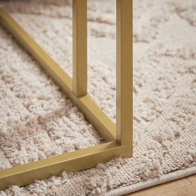 SoBuy | Beistelltisch | Pflegetisch mit goldenem Metallgestell | Couchtisch Sofa | FBT87-G