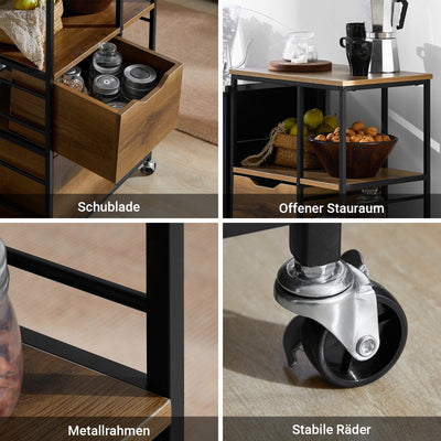 SoBuy | Servierwagen | Küchenschrank | Mehrzweckschrank | FKW111-PF