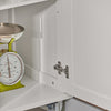 SoBuy | Kücheninsel | Küchenwagen mit Edelstahlplatte | Küchenschrank Weiß | FKW30-II-W