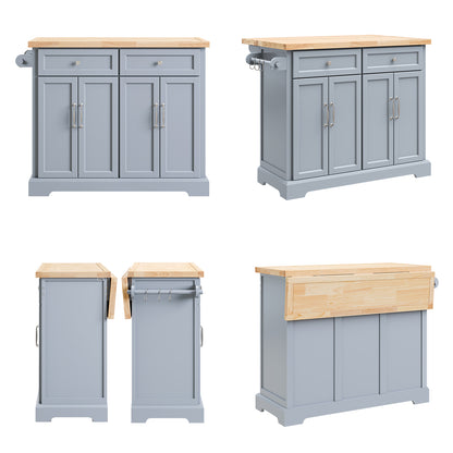 SoBuy | Kücheninsel | Küchenwagen mit erweiterbarer Arbeitsfläche | Küchenschrank | FKW71-II-HG