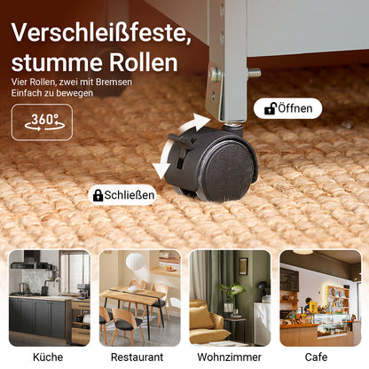 SoBuy Küchenwagen Servierwagen Für Küche, Esszimmer Hellgrau 67x84,5x37cm FKW79-HG