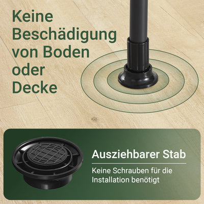 SoBuy | Teleskop Kleiderstange | Kleiderstangen System | Regalsystem | Schwarz | FRG109-II-SCH