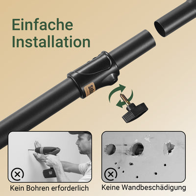 SoBuy | Teleskop Kleiderstange | Kleiderstangen System | Regalsystem | Schwarz | FRG109-II-SCH