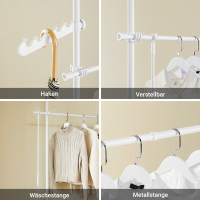 SoBuy | Teleskop Kleiderstange | Kleiderstangen System | Regalsystem | FRG109-II-W