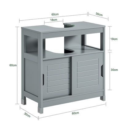 Vorverkauf | SoBuy | Waschbeckenunterschrank | Waschtisch | Badmöbel | Stahlgrau | FRG128-II-SG