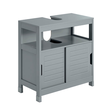 Sobuy | Sink Unit Ocel Grey | Koupelnová skříňka | Koupelní nábytek venkovský dům | FRG128-SG