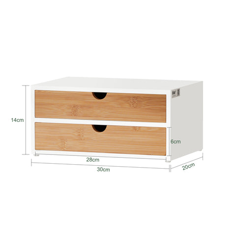 SoBuy | Kaffeekapsel Box | Aufbewahrungsbox | Schubladenbox Bambus | FRG180-WN