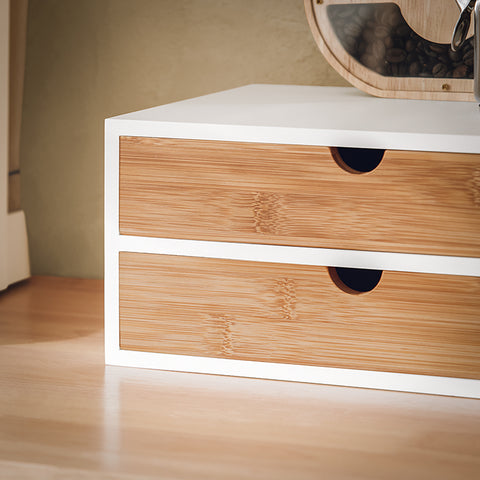 Sobuy | Kávová kapsle krabice | Úložný box | Schubladenbox Bamboo | FRG180 WN