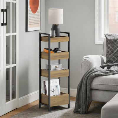 SoBuy | Badezimmerschrank mit 4 stabilen Regalen | Nischenregal 20cm | FRG226-H-F