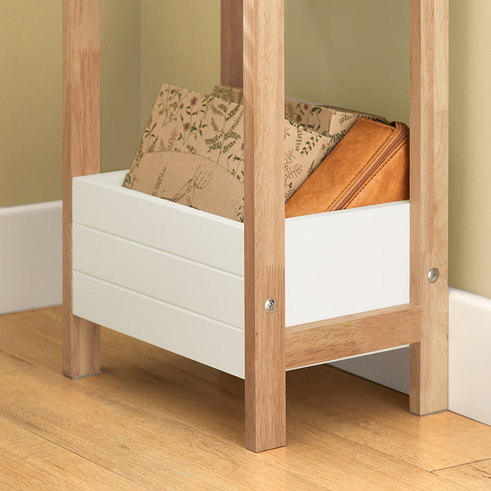 SoBuy | Badregal | kleines Regal | Aufbewahrungsregal Weiß | FRG226-WN