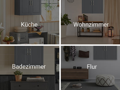 SoBuy | Wandschrank | Hängeschrank | Badschrank Grau | Medizinschrank | FRG231-DG