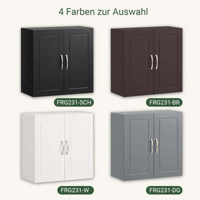 SoBuy | Wandschrank | Hängeschrank | Badschrank Schwarz | Medizinschrank | FRG231-SCH