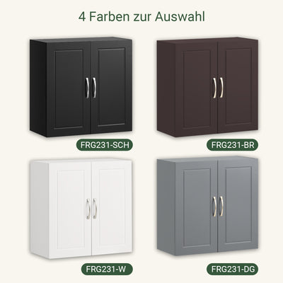 SoBuy | Wandschrank Bad | Hängeschrank | Badschrank Weiß | FRG231-W