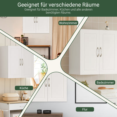 SoBuy | Wandschrank Bad | Hängeschrank | Badschrank Weiß | FRG231-W