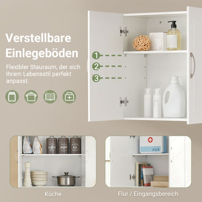 SoBuy | Wandschrank Bad | Hängeschrank | Badschrank Weiß | FRG231-W