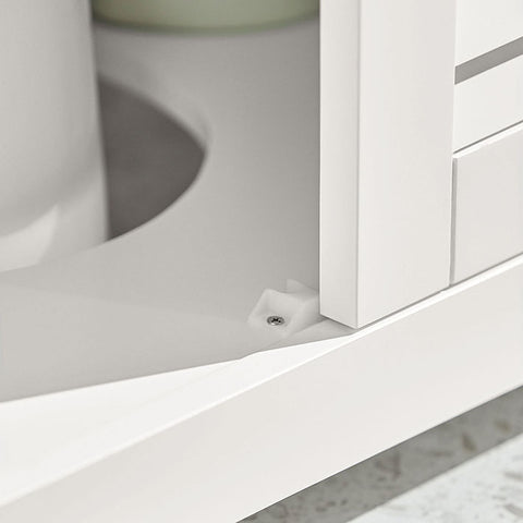 SoBuy | Waschbeckenunterschrank | Badezimmerunterschrank Weiß | FRG237-II-W