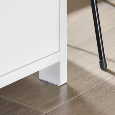 SoBuy Beistelltisch Nachttisch mit 2 Schubladen Nachtschrank Weiß 45x55x38cm FRG258-II-W