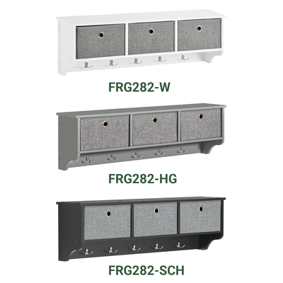 SoBuy | Wandgarderobe | Kleiderhaken | Flurgarderobe Schwarz | FRG282-SCH