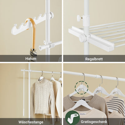 SoBuy | Teleskop Kleiderstange | Kleiderstangen System | Regalsystem | FRG34-II-W