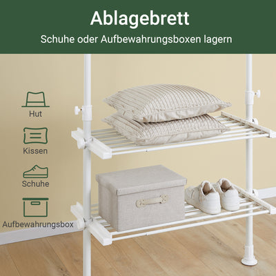SoBuy | Teleskop Kleiderstange | Kleiderstangen System | Regalsystem | FRG34-II-W