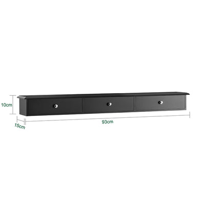 Vorverkauf | SoBuy | Schweberegal | Wandschublade | Hängeschrank | Wandregal | Schwarz | FRG43-L-SCH