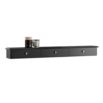 Vorverkauf | SoBuy | Schweberegal | Wandschublade | Hängeschrank | Wandregal | Schwarz | FRG43-L-SCH