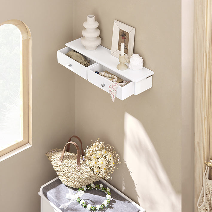 Vorverkauf | SoBuy | Schweberegal | Hängeschublade | Wandregal Weiß | FRG43-W