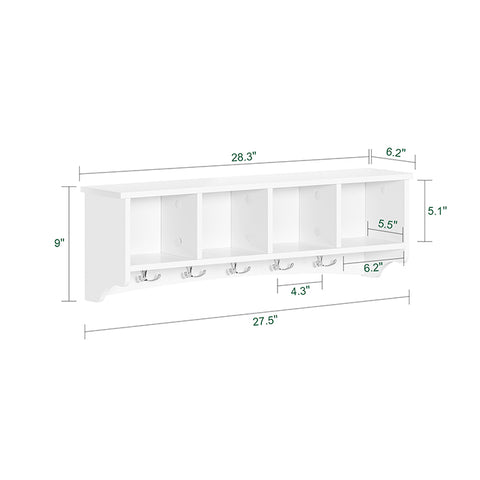 Sobuy | Wall Wardrobe | Hangenegal | Flurga Mobby White | FRG48-L-W