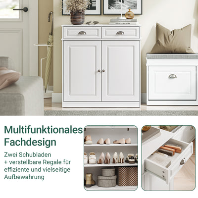 SoBuy | Schuhschrank | Sideboard | Schuhkipper für 12-15 Paare Schuhe | FSB104-W