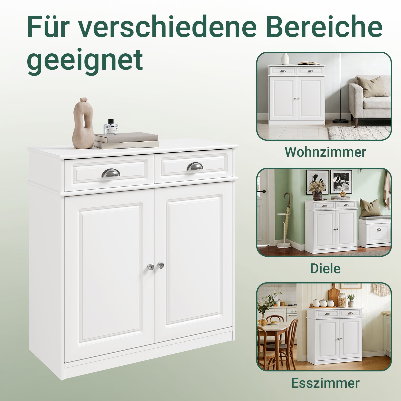 SoBuy | Schuhschrank | Sideboard | Schuhkipper für 12-15 Paare Schuhe | FSB104-W