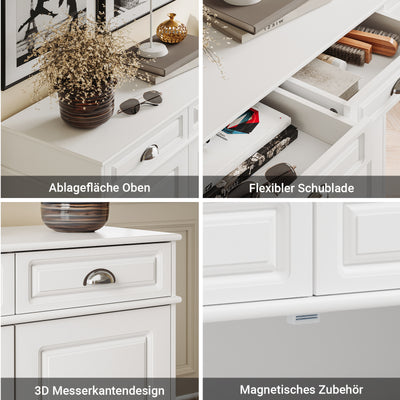 SoBuy | Schuhschrank | Sideboard | Schuhkipper für 12-15 Paare Schuhe | FSB104-W