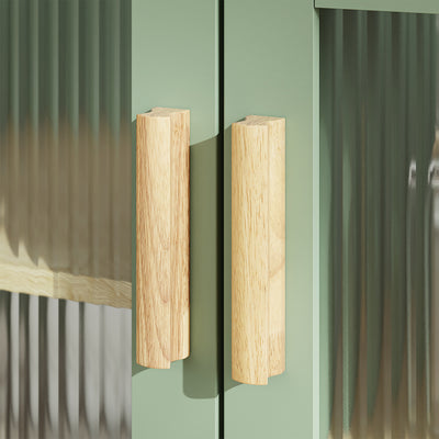SoBuy | Hochschrank Küchenschrank freistehend Grün | 78×38×180 cm | FSB108-E-GR