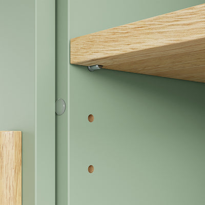 SoBuy | Hochschrank Küchenschrank freistehend Grün | 78×38×180 cm | FSB108-E-GR