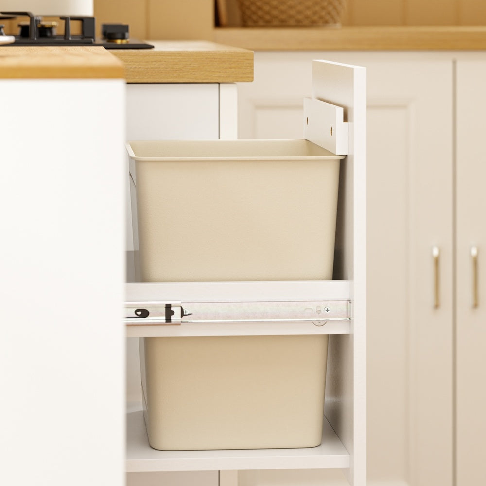 SoBuy | Küchenschränke | Küchenschrank freistehend mit Arbeitsplatte und | White | FSB111-WN