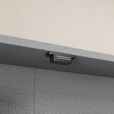 SoBuy | Sammelvitrine | Wandschrank hängend schmal mit 2 Türen | Grau | 80×12.2×80 cm | FSB113-H-DG
