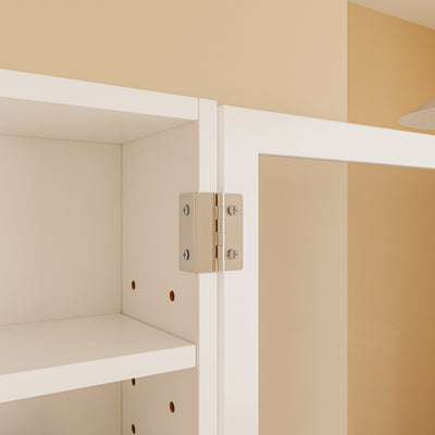 SoBuy | Sammelvitrine | Hängevitrine Weiß Schmal 12cm Tief | Weiß | 80×12.2×60 cm | FSB113-W