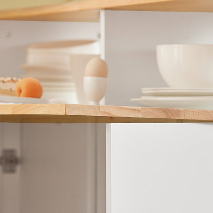 SoBuy | Sideboard mit Schiebetüren | Kücheninsel | Kommode | Weiß | FSB36-WN