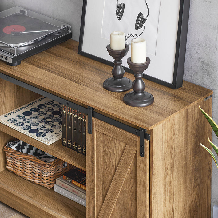 SoBuy | Sideboard mit Schiebetür | Kommode | TV-Schrank | Flurschrank | FSB60-BR