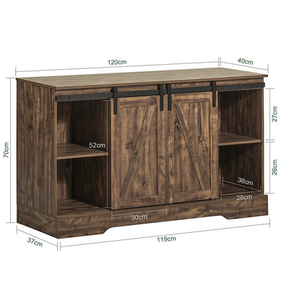 SoBuy | Sideboard mit Schiebetür | Kommode | TV-Schrank | Flurschrank | FSB60-N